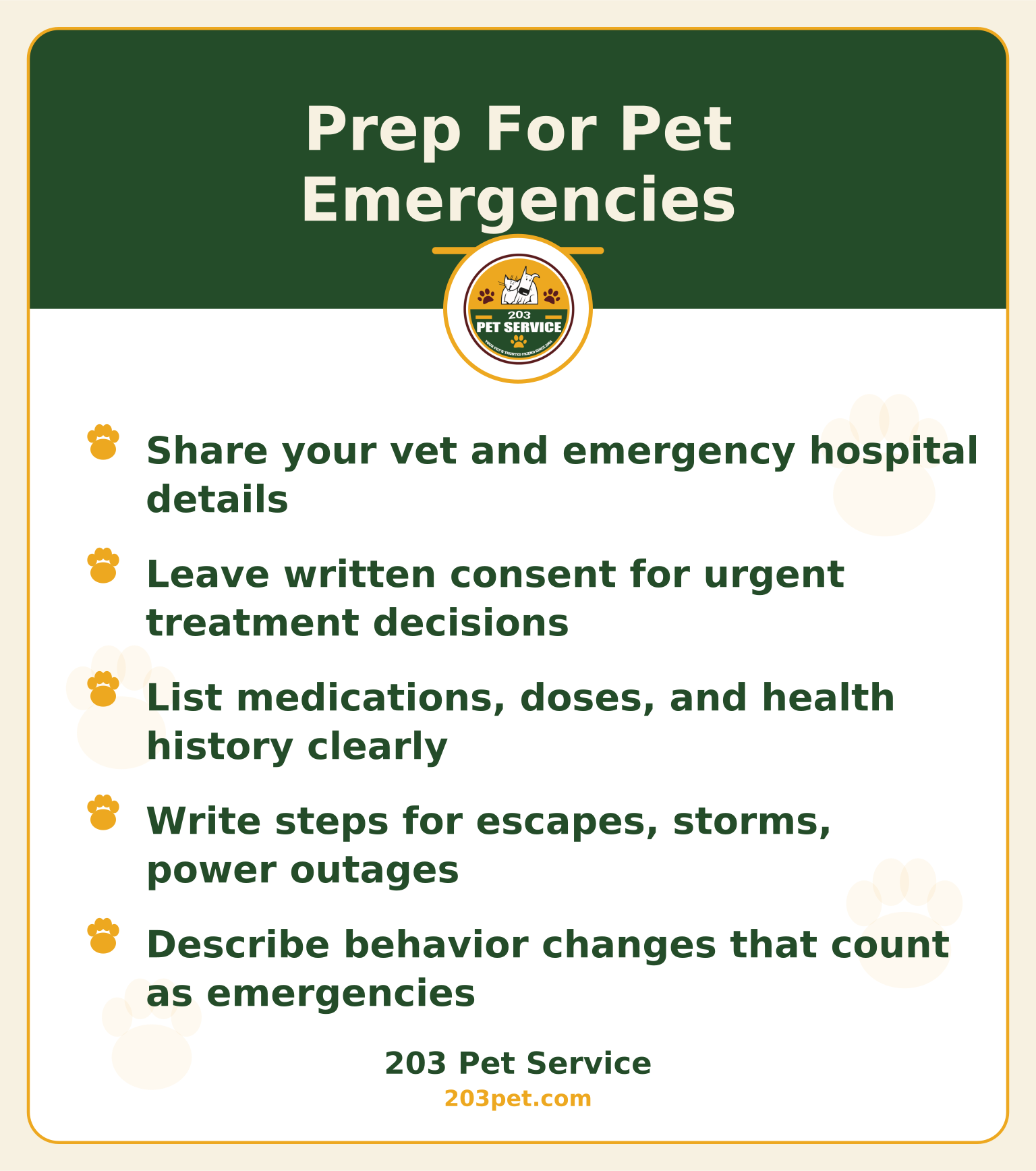 Prep For Pet Emergencies