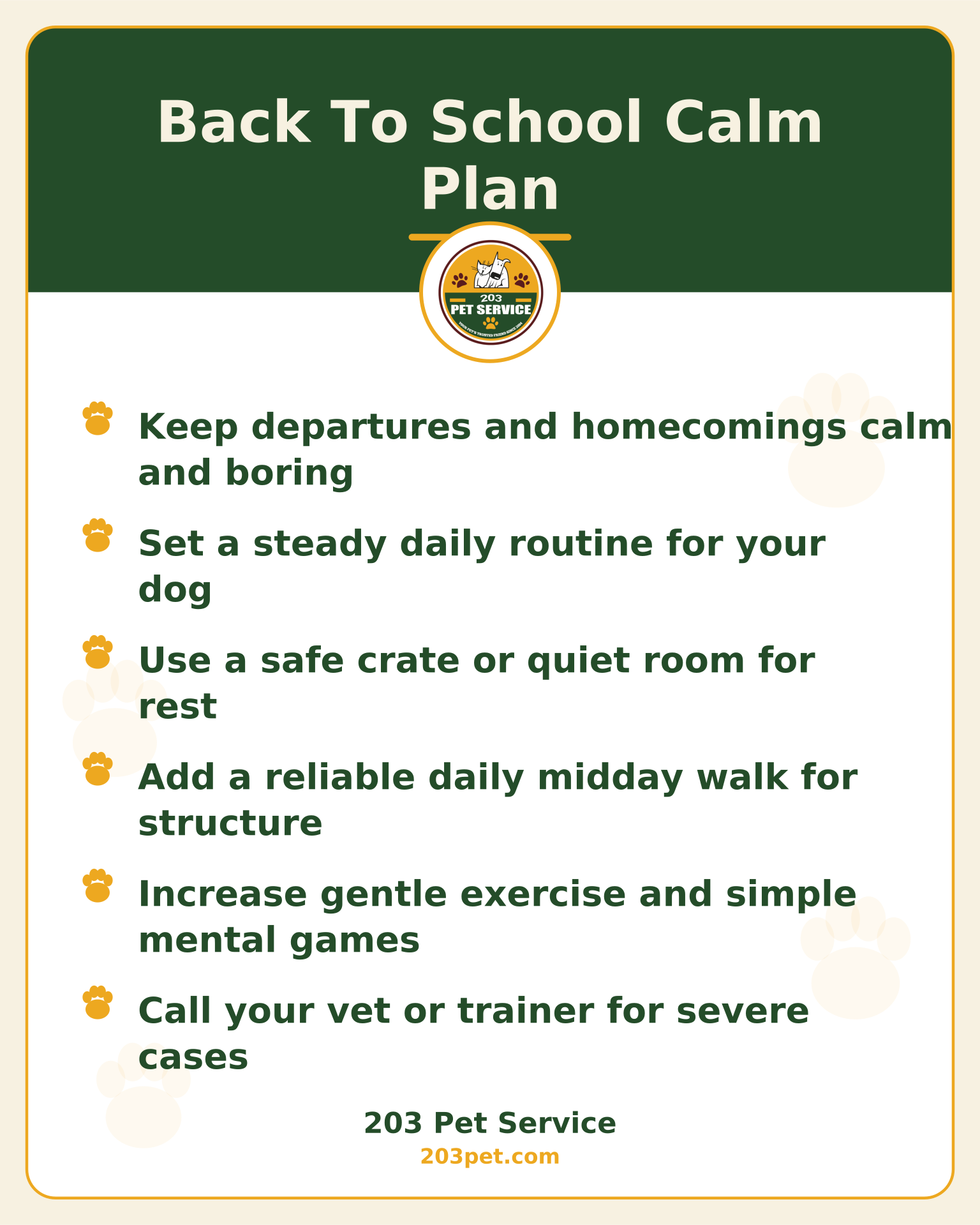 Back To School Calm Plan