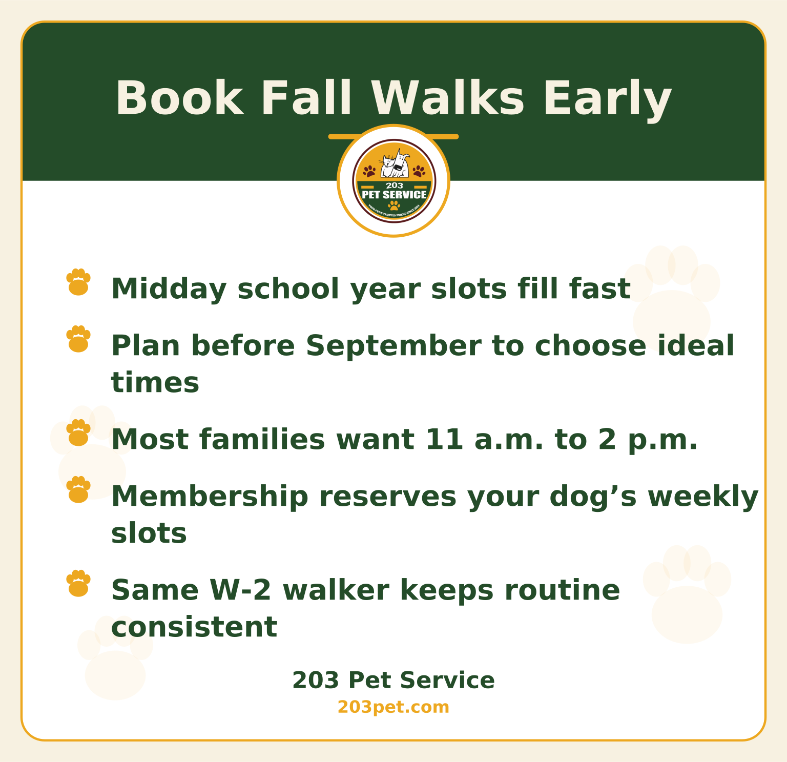Book Fall Walks Early