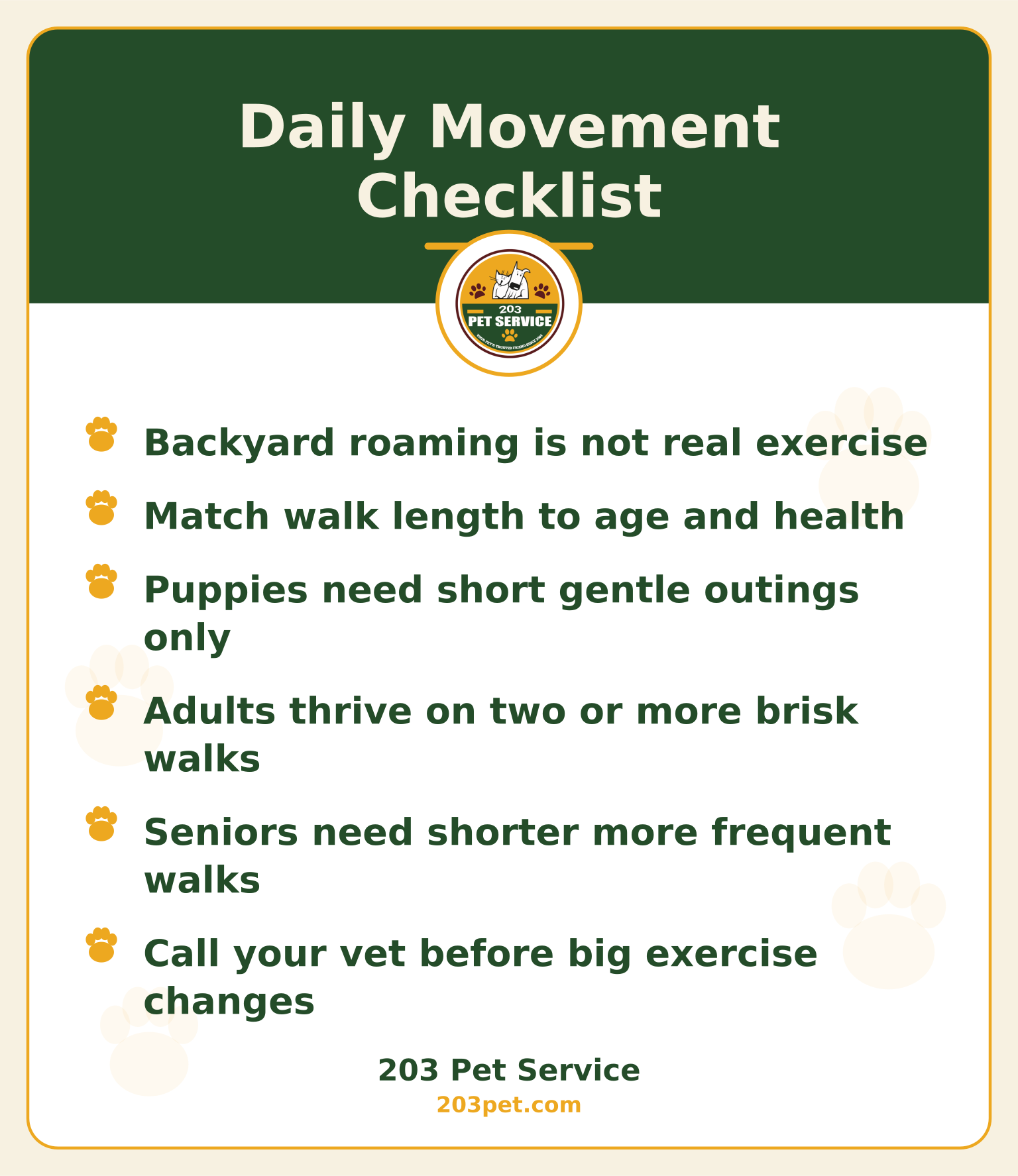 Daily Movement Checklist