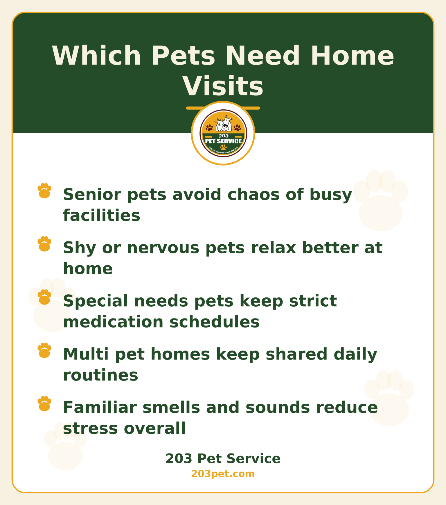 Which Pets Need Home Visits