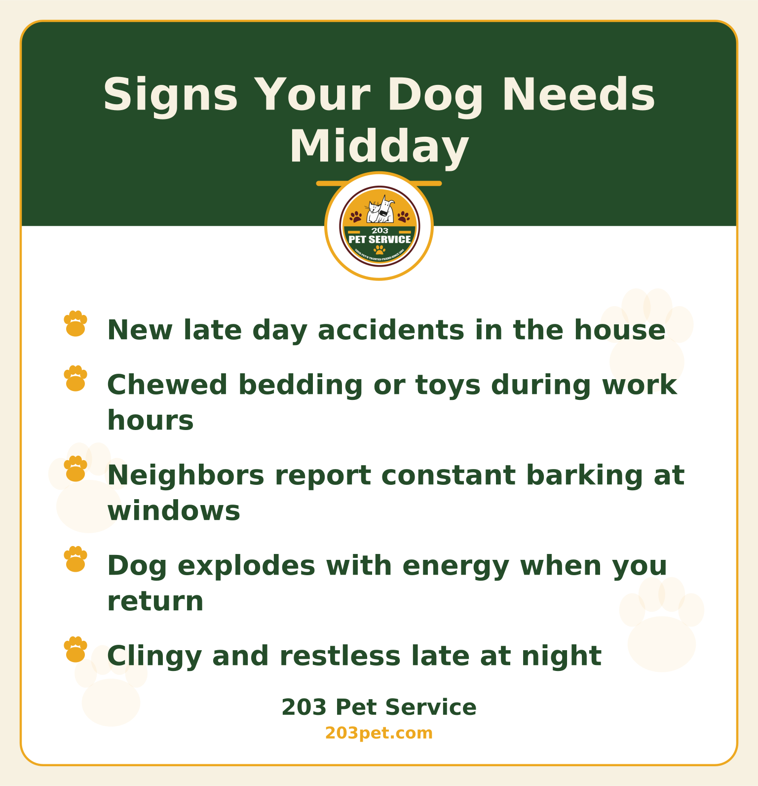 Signs Your Dog Needs Midday